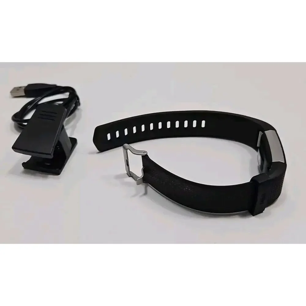 Fitbit Charge 2 Activity Tracker - Silver Black Band With Charger F30